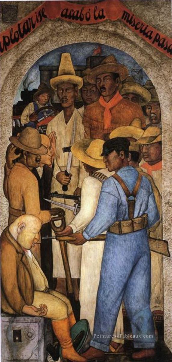 mort du socialisme capitaliste 1928 Diego Rivera Peintures à l'huile